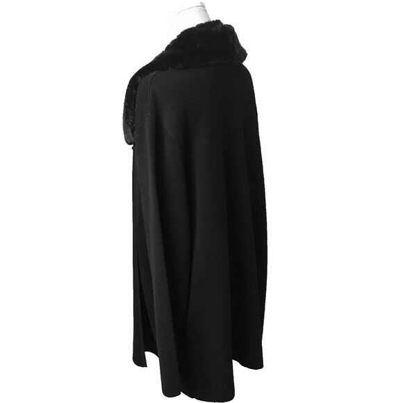 NWT Kasper Woman's Black Knit Sweater w/Removable Faux Fur Collar Size 3X - Picture 7 of 16